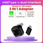 5.8GHz 2 in 1 Wired to Wireless CarPlay and Android Auto Adapter