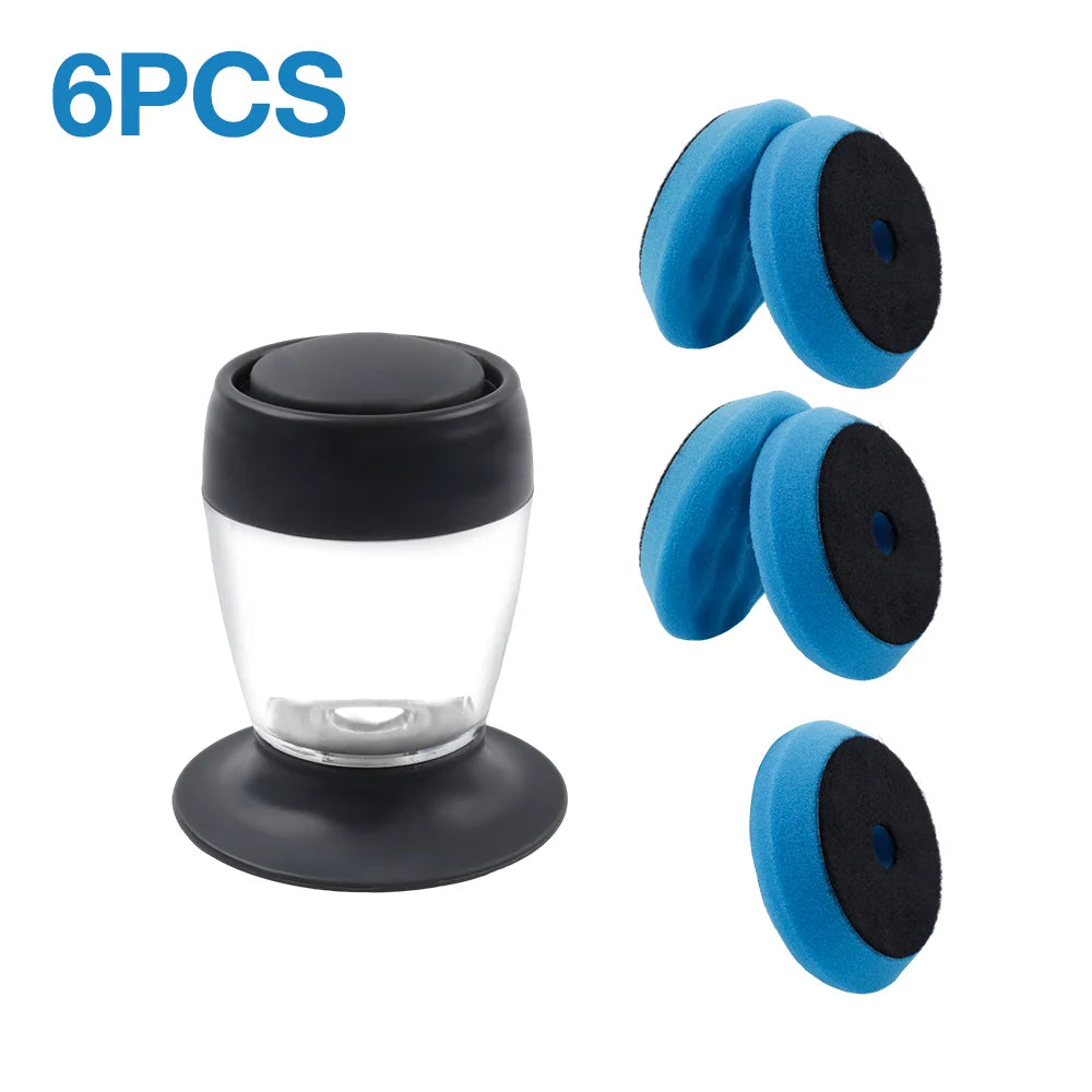 Tire Shine Applicator with Integrated Reservoir for Car Detailing