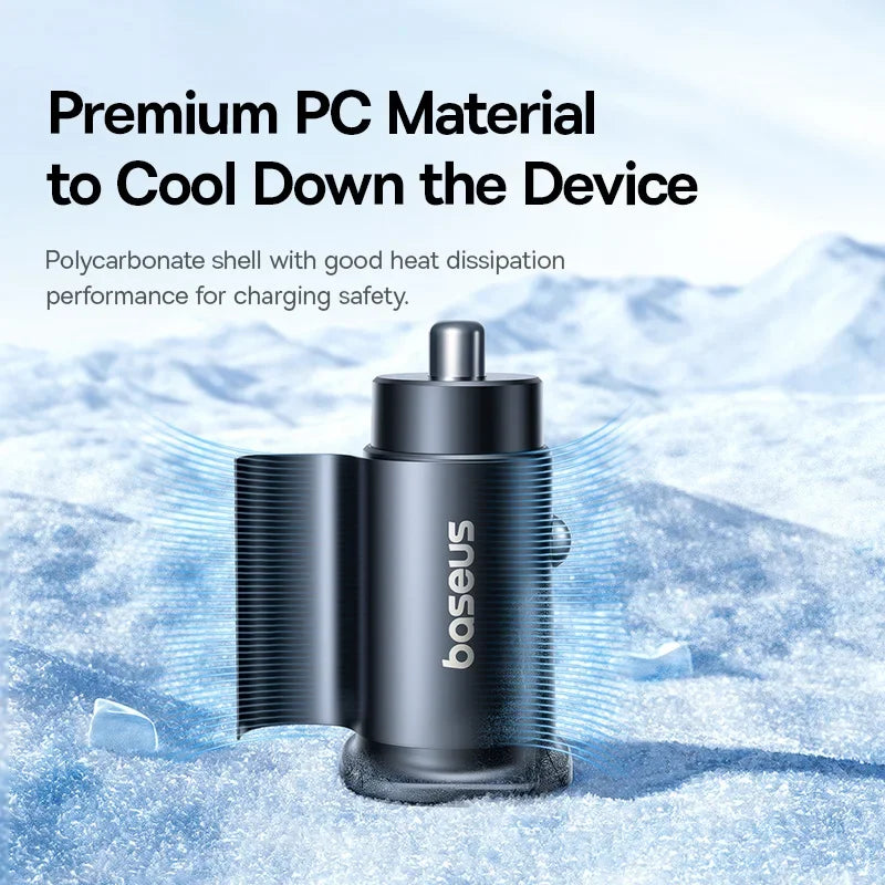 30W Dual Port Fast Car Charger USB and Type-C