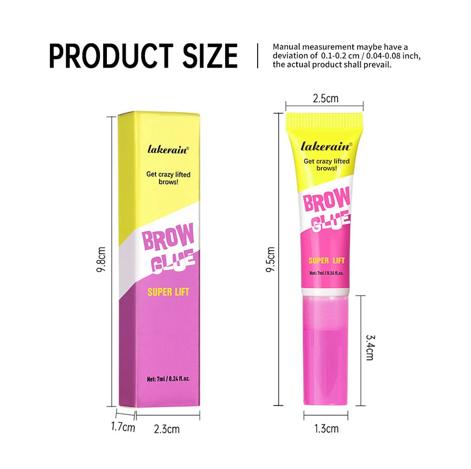 Long-Lasting Eyebrow Lamination Styling Gel with Built-In Comb