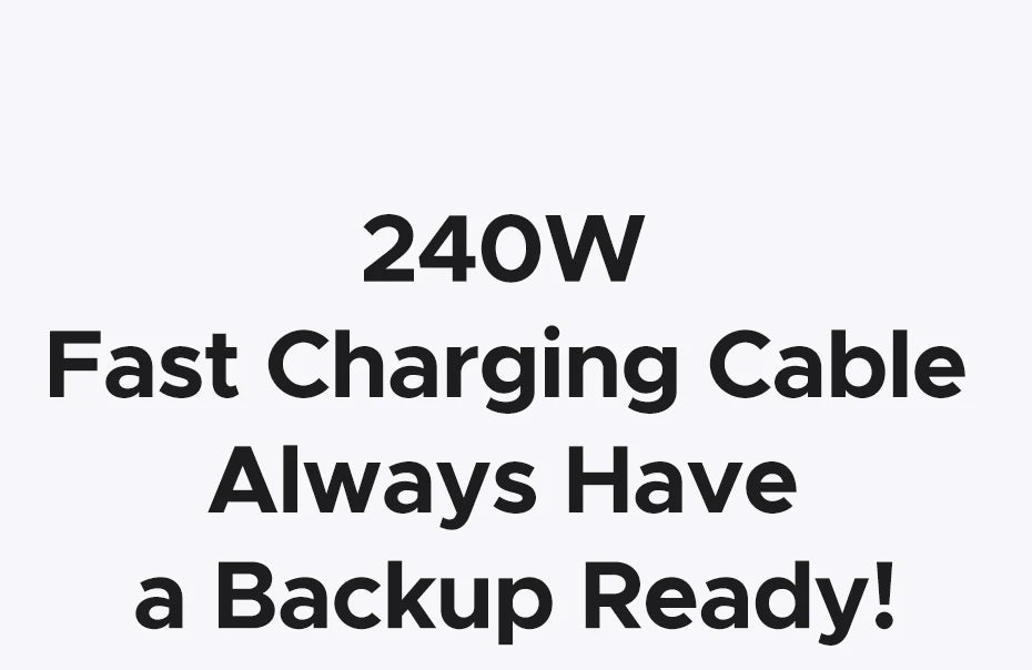 240W USB-C to USB-C Fast Charging and Data Sync Cable