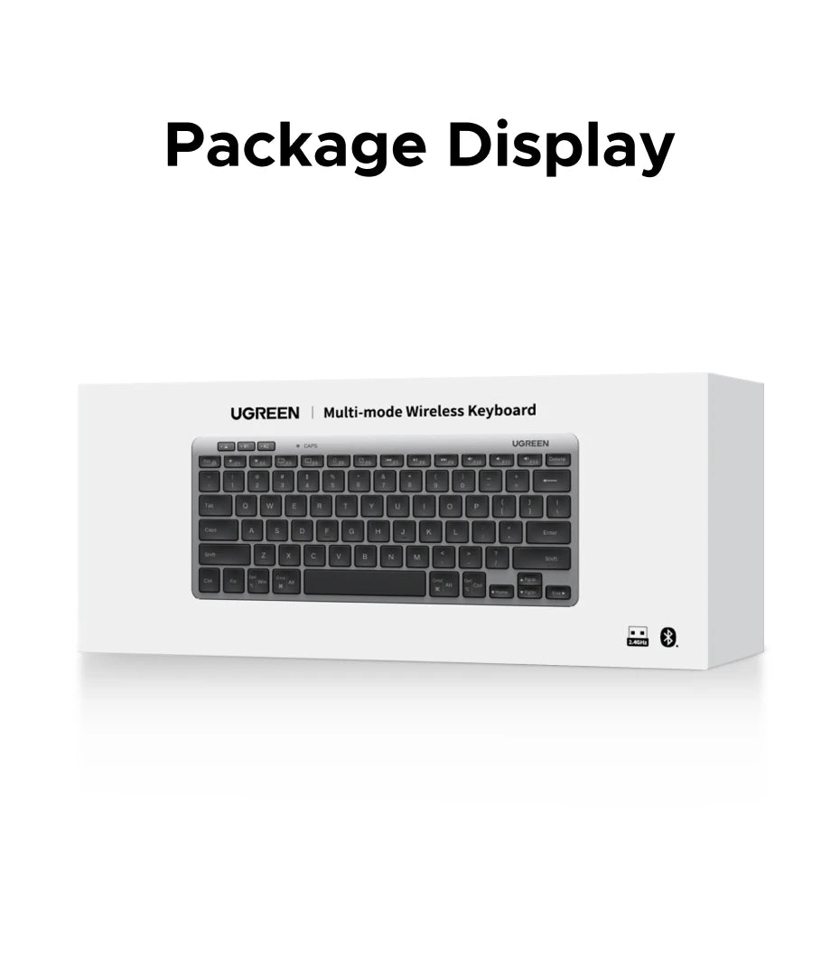 Dual-Mode Bluetooth 5.3 & 2.4G Slim Wireless Keyboard
