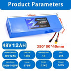 48V Lithium-Ion Battery Pack for Electric Scooters