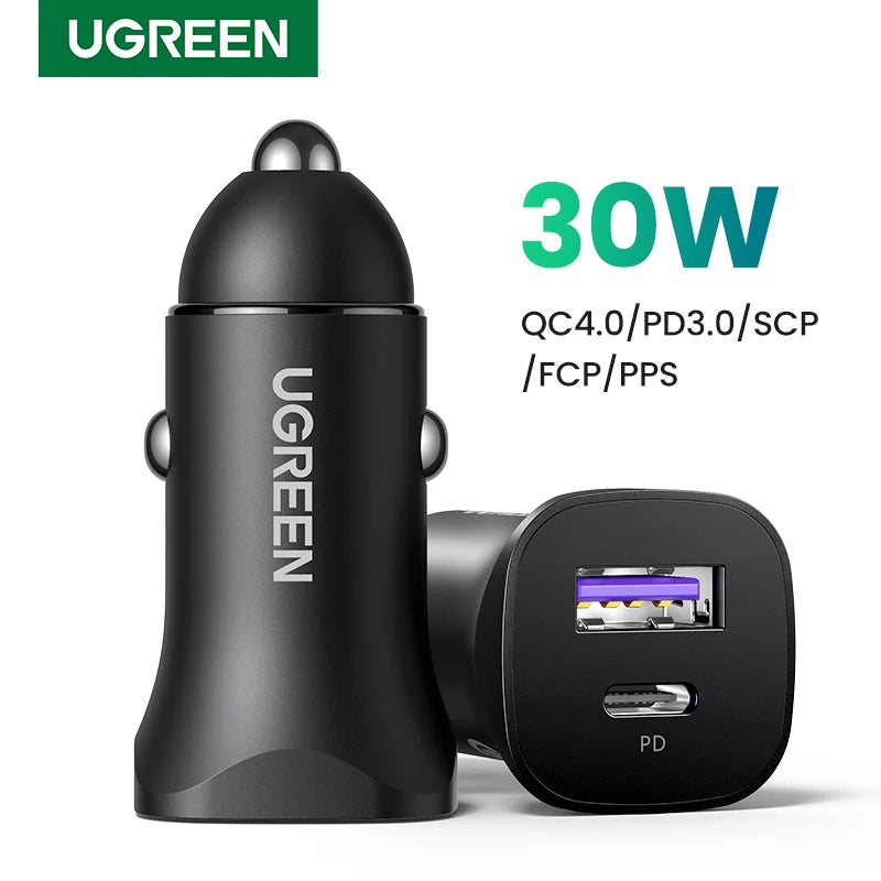 30W Fast USB-C Car Charger with Power Delivery - 1