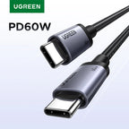 60W USB-C to USB-C Fast Charging and Data Sync Cable
