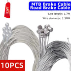 10 Pack Bicycle Brake and Shift Inner Cables 1700mm