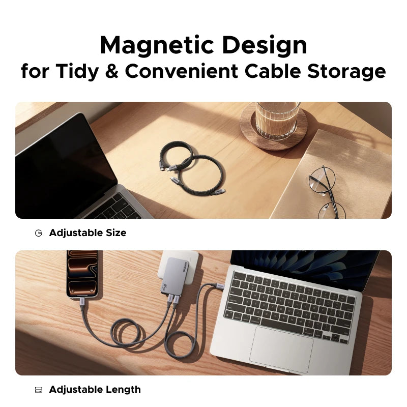 240W Magnetic USB-C Fast Charging and Data Sync Cable - 6