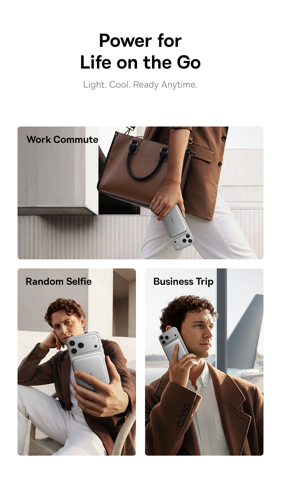 10000mAh Magnetic Wireless Power Bank with 30W Fast Charging