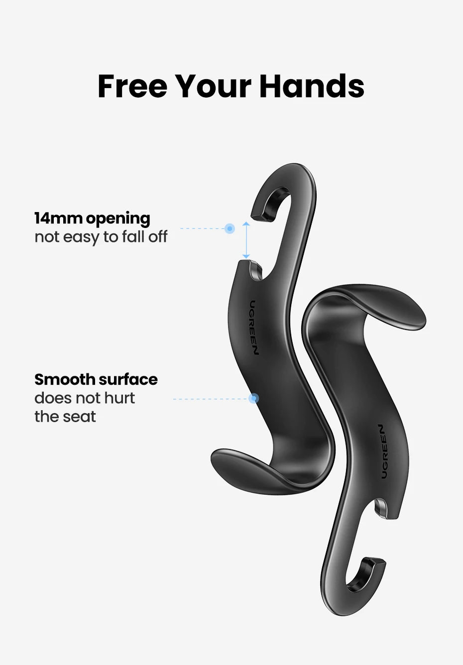 Adjustable Car Backseat Headrest Storage Hook