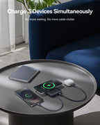 10000mAh Magnetic Wireless Power Bank with Built-In USB-C Cable