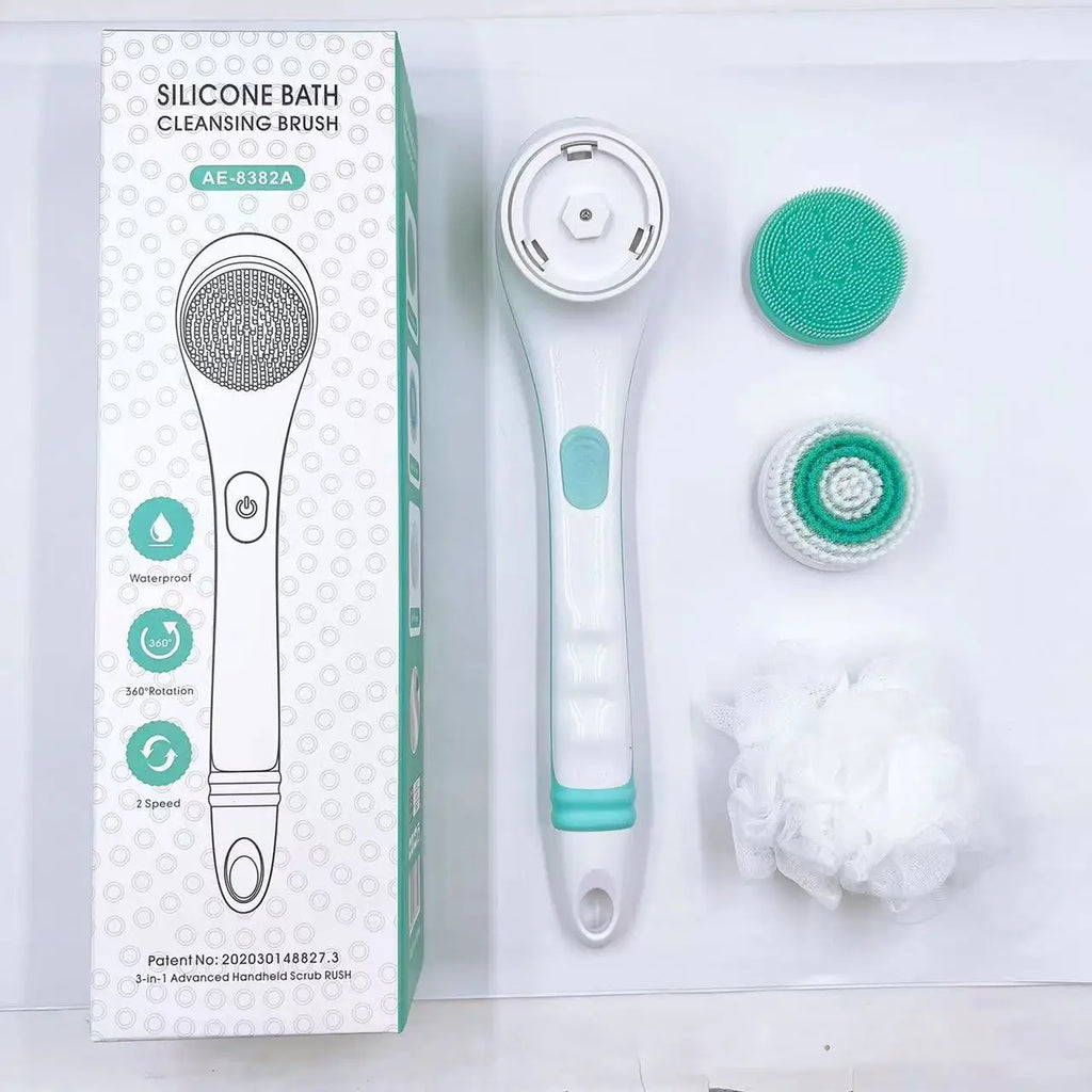 Electric Long Handle Body Brush for Shower and Exfoliation