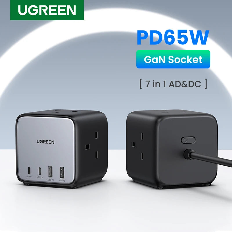 65W GaN Desktop Charging Station and Power Strip - 1