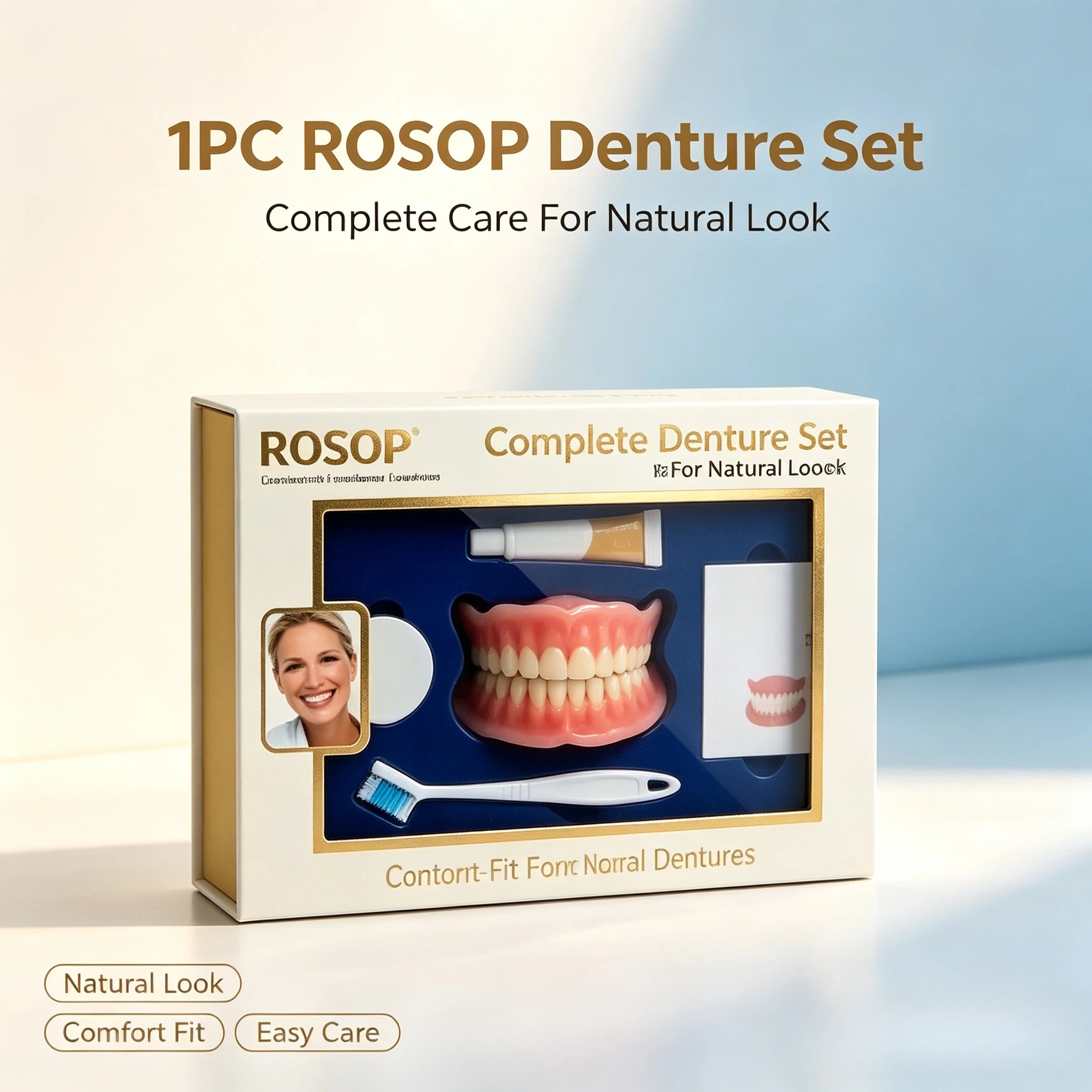 Cosmetic Silicone Denture Set for Natural Smile Makeover - 14
