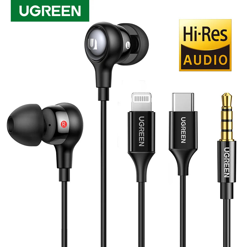 Wired In-Ear Headphones with Microphone for Mobile Devices