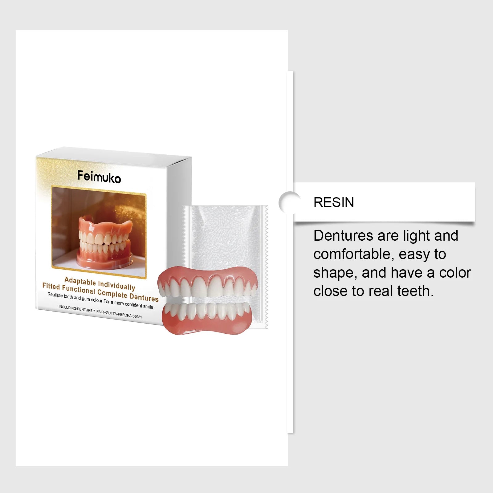 Temporary Cosmetic Denture Set for Smile Enhancement - 4
