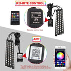 48 LED RGB Car Interior Foot Light Kit with App and Remote Control