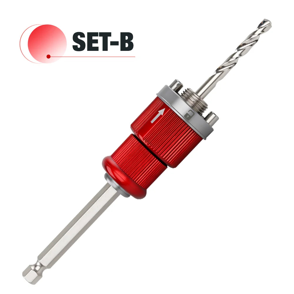 Quick-Release Hole Saw Connecting Rod with Hex Shank