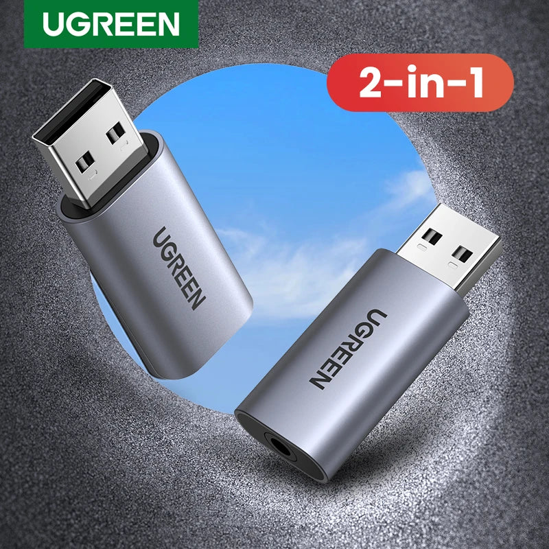 USB to 3.5mm External Sound Card Audio Adapter - 27
