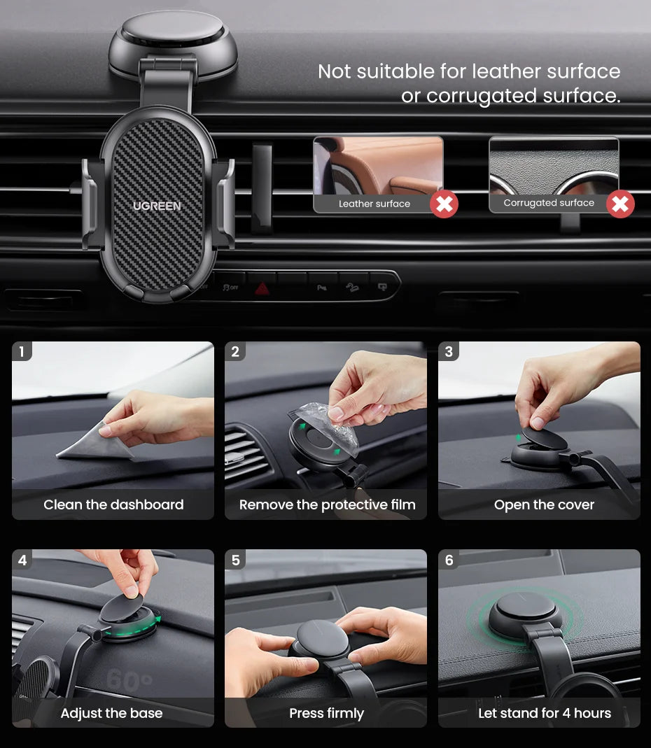 Adjustable Dashboard Car Phone Holder Mount