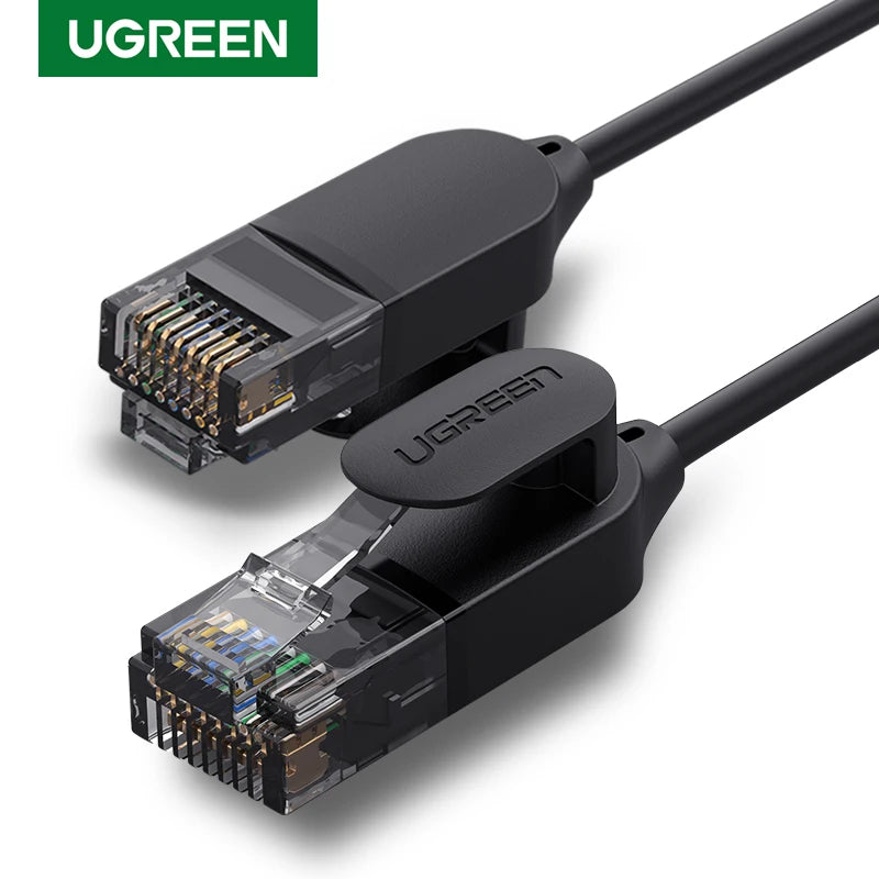 Cat 6A Ultra Slim Ethernet Cable 10Gbps High-Speed Network Cord
