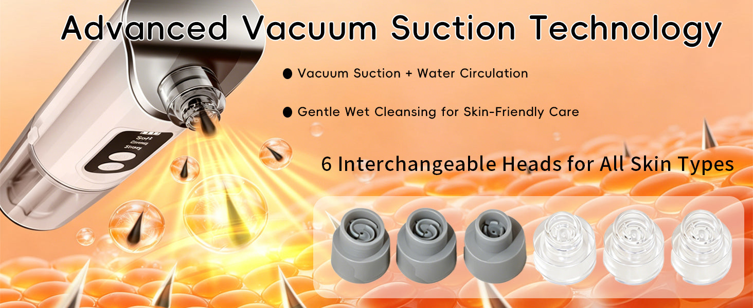 Hydrating Pore Vacuum Blackhead Remover with 6 Suction Heads - 8