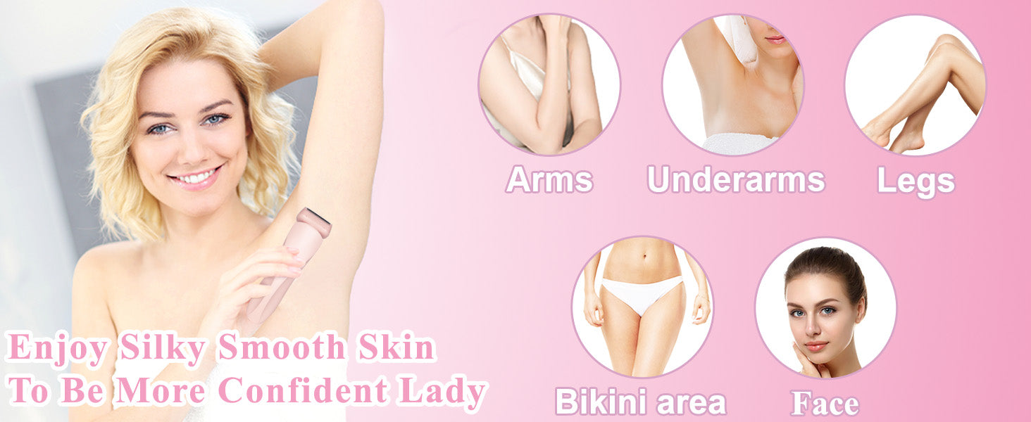 2-in-1 Electric Shaver for Women Wet and Dry Hair Remover - 8